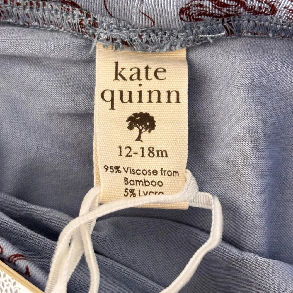 Kate Quinn Retro Baby Bloomer Bottom Size 12-18m Sea Otters Blue Bamboo New